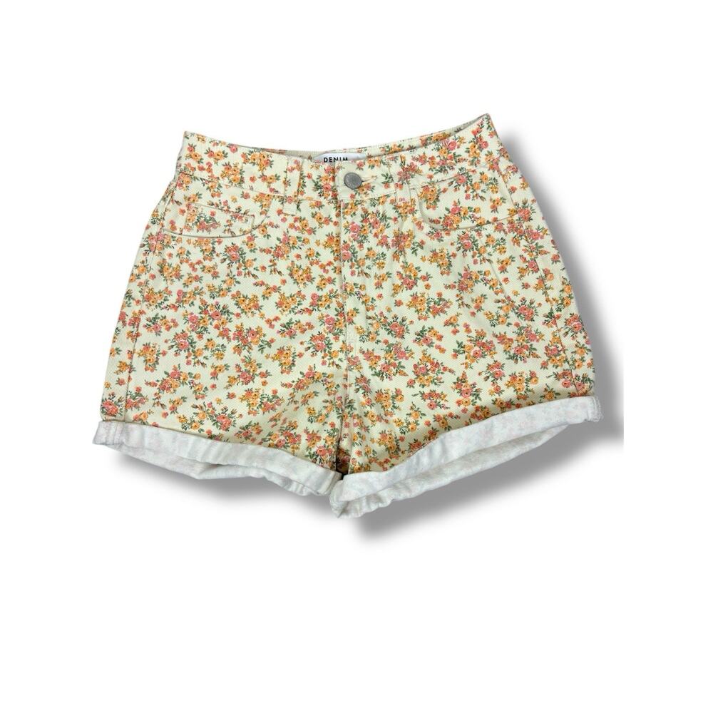 NEW Miss Selfridge Floral Denim Women’s Shorts Size 4 Boho Cottagecore Feminine
